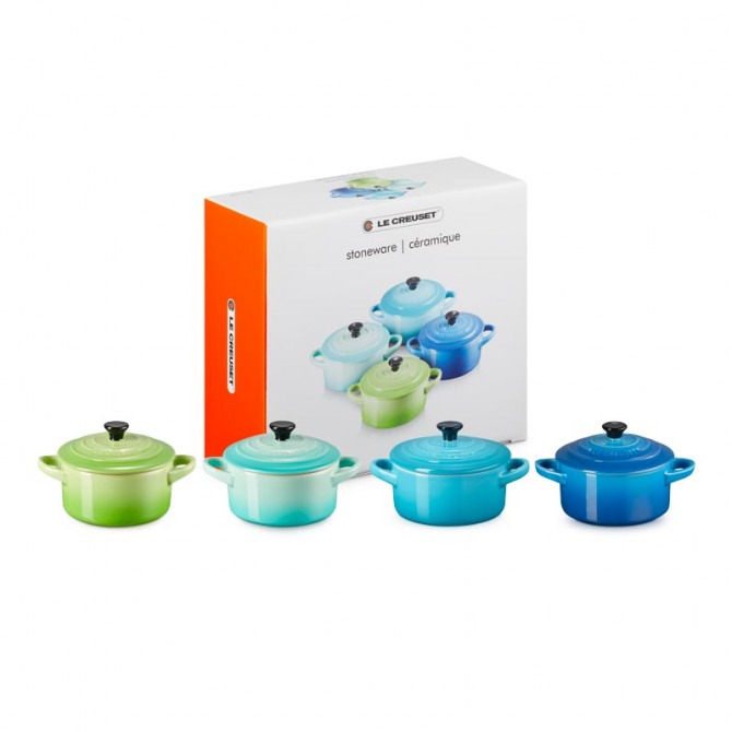 4er-Set runde Mini Cocottes von Le Creuset