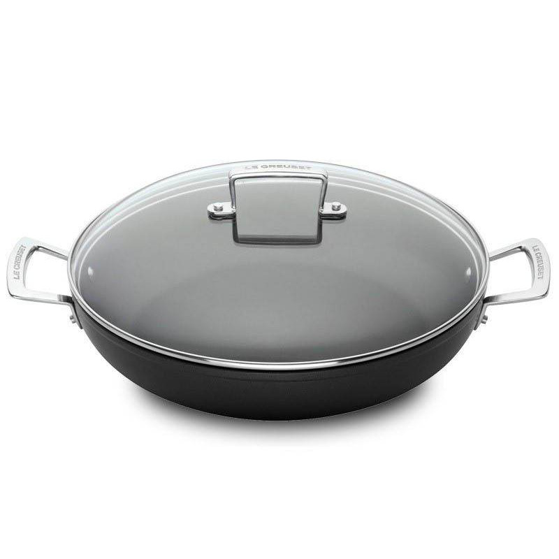 Cacerola de Aluminio Forjado Anodizado con Tapa de Le Creuset