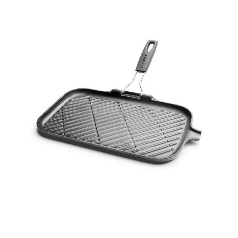 Le Creuset Rectangular Grill Grill with Folding Handle (Grille rectangulaire Le Creuset avec poignée pliante)