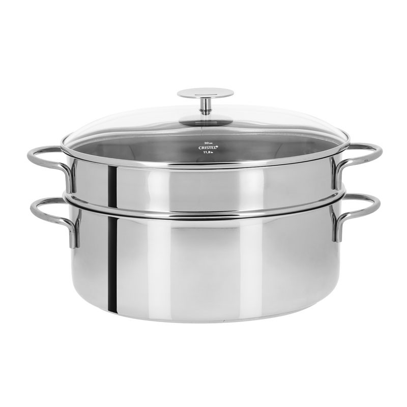 Système de cuisson à vapeur ovale Cristel en acier inoxydable