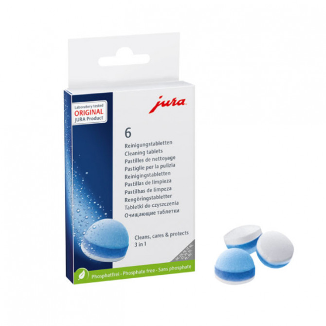 Pastillas de limpieza JURA de 3 fases