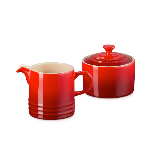 Conjunto leiteira e açucareiro Le Creuset