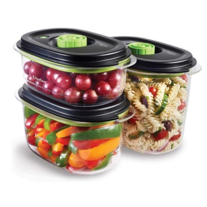 Pak 3 containers Foodsaver bij lecuine