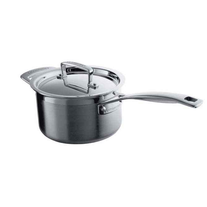 Le Creuset Tri-Ply steelpan met deksel