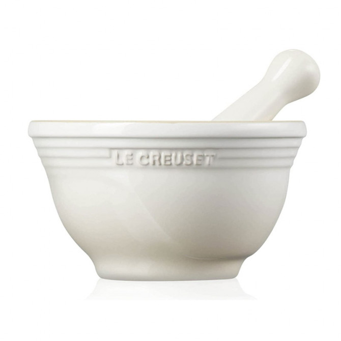 Le Creuset Steingut Keramik Mörser Karibik blau