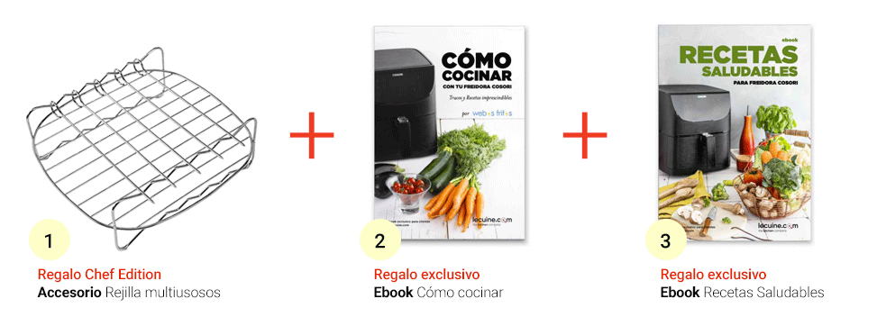 Cosori Smart Chef Edition Freidora de Aire 5.5L Negra